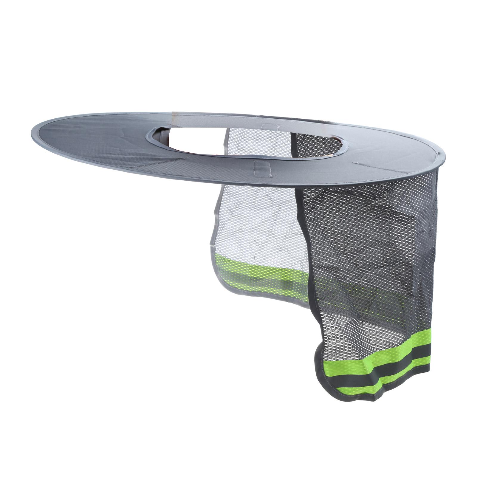 

Safety Helmet-Sunshade with Neck Shield Wide Brim Neck Protect Sun Shade for Hardhat Foldable High Visibility Mesh-Visor сірий
