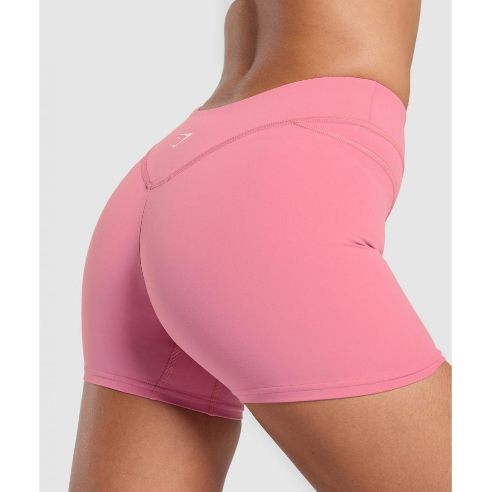 Gymshark Dipped Waistband Shorts Sunset Pink B1b1k Kcll