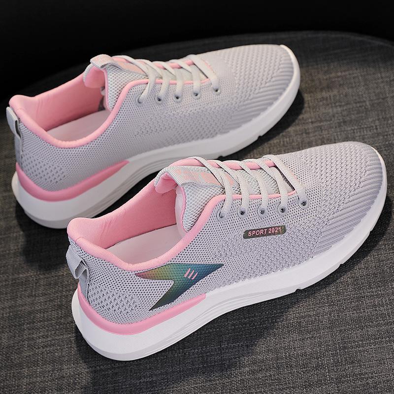 Sneakers women's 2026 summer new soft-soled mother shoes hollow breathable hiking shoes women's lightweight running shoes women's shoes