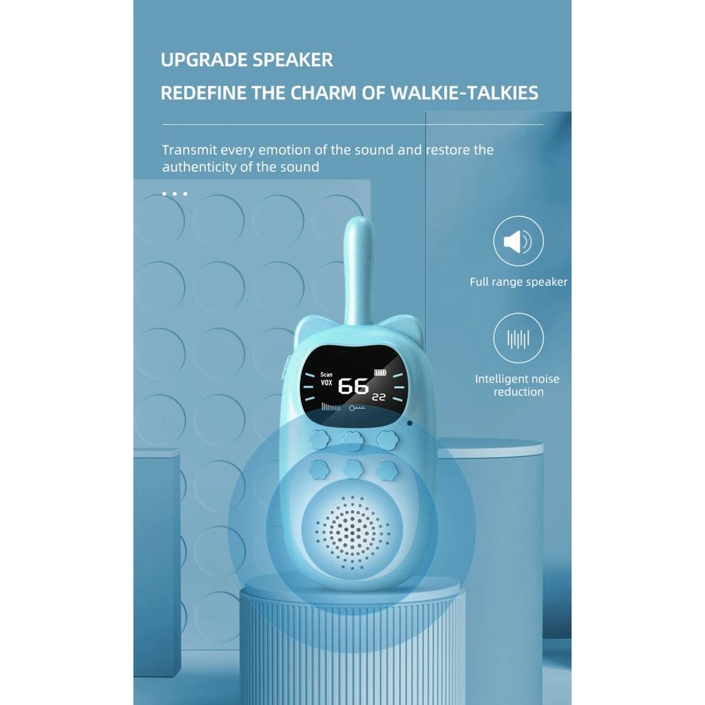 New Walkie Talkie 2pcs Kids Long Distance Electronic Toys Children Baby Radio Phone for Boys Girls Christmas Birthday Gift