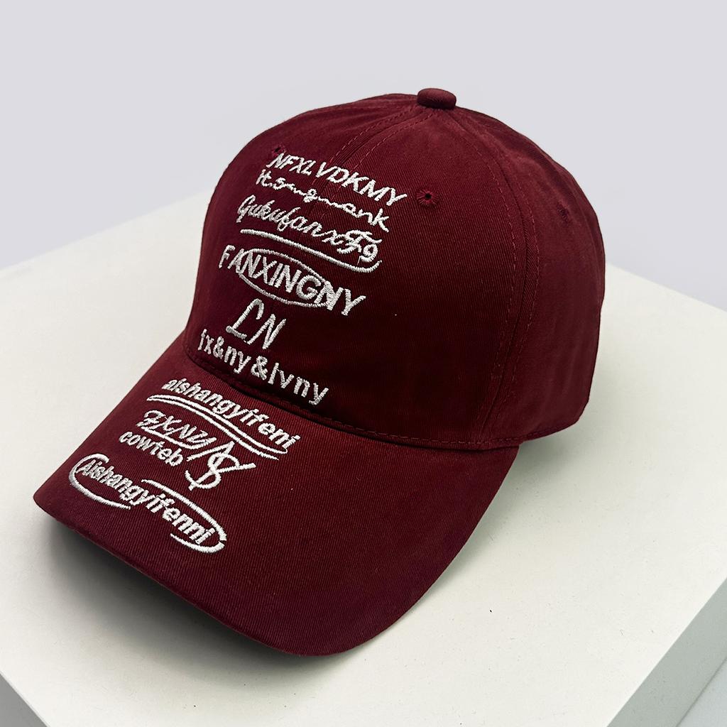 And Women Niche Style Design Style Letter Print Embroidery Baseball Caps Sun Protection Street Style All-Match Personalized Peaked Hats Fashion