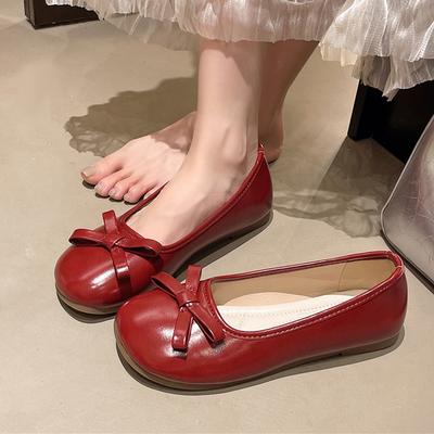 Zapatos Planos de Moda para Mujer Mary Janes Zapatos Mocasines de Vestir con Lazo Poco Profundo Sandalias de Moda Otoño 2025 Lujo Deportivo Casual Zapatos de Mujer