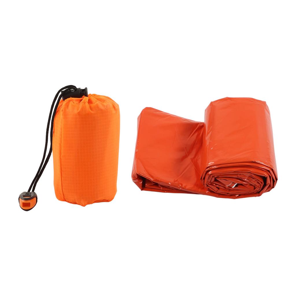 Emergency Survival Sleeping Bag Thermal Insulation PE Aluminum Film Survival Bivouac Bag with Storage Bag for Outdoor