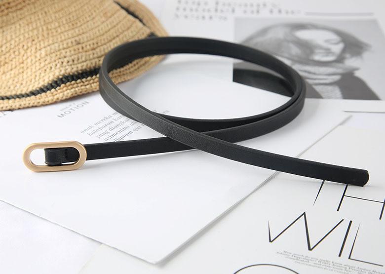 Fashionable Faux Leather Waist Belt With Oval Buckle For Adult Casual Outfits золотой