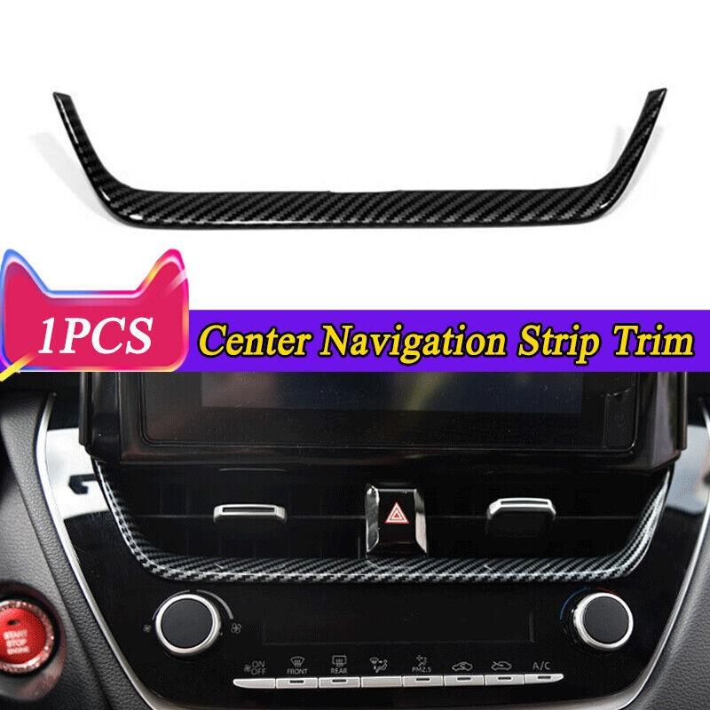 Carbon Fiber Car Center Navigation Strip Trim For Toyota Corolla Cross 2022-2024