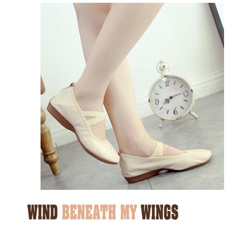 2023 Cross-Border Soft Sole Square Dance Ballet Practice Shoes, Flat Heel, Adult