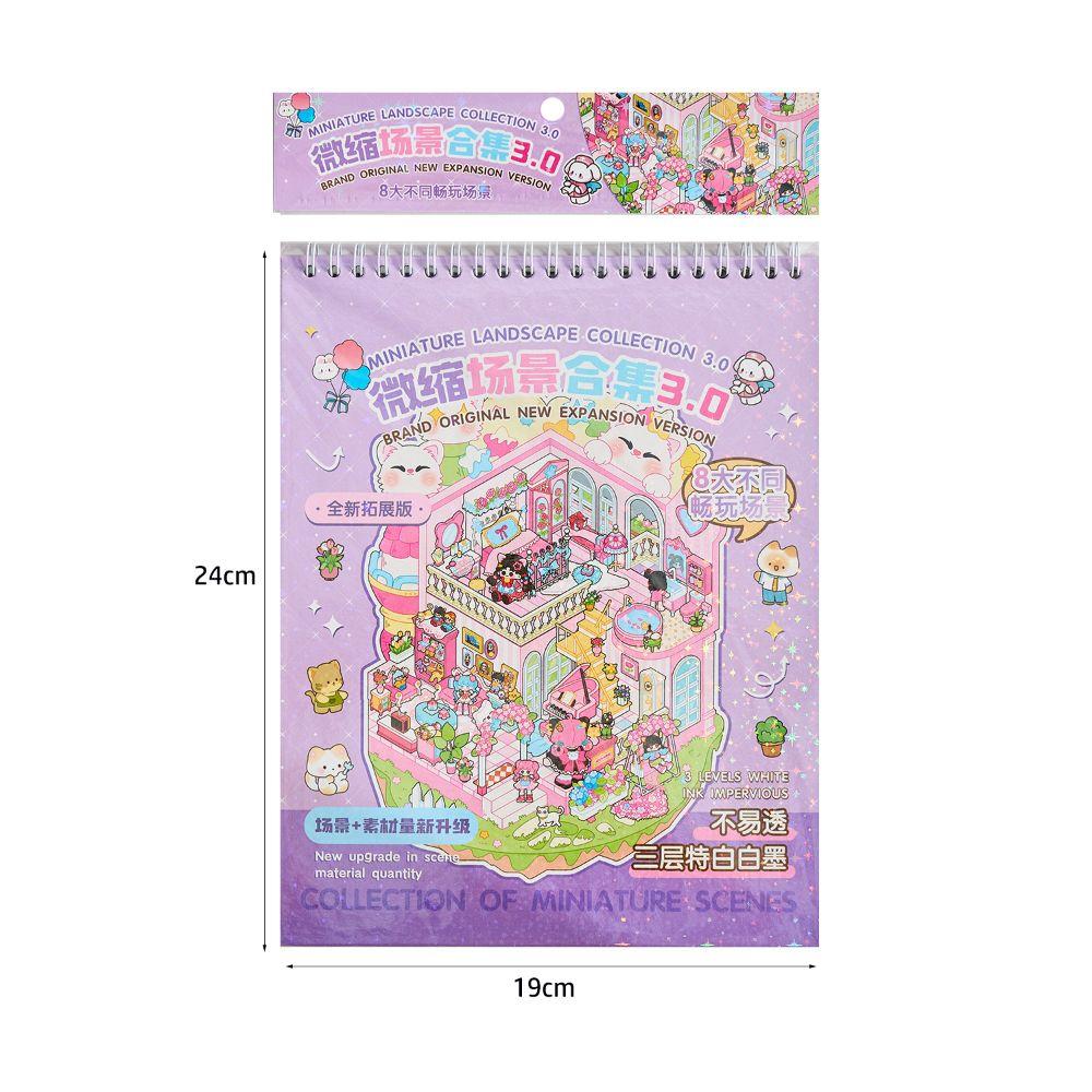 8in1 Collection 3D Landscape Stickers 20 Sheets Miniature Scene Sticker  Festival Gift