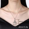 Hollow Christmas Tree Star Top Mixed Green and Clear Stone Pendant Holiday Women Clavicle Necklace