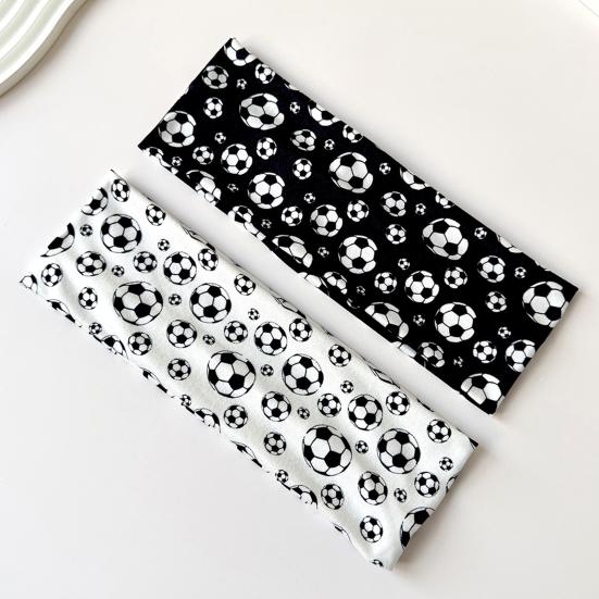 Unisex Headband Football Themed Print High Elasticity Hair Band Non-Slip Design Moisture-wicking Running Headband Sport Hair Accessory