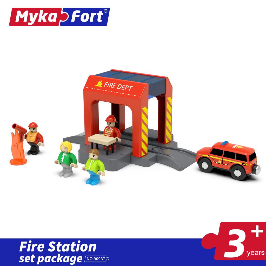 Scene Suit Track Expansion Educational Toy Farm Police Station Magnetic Accessories Car DIY