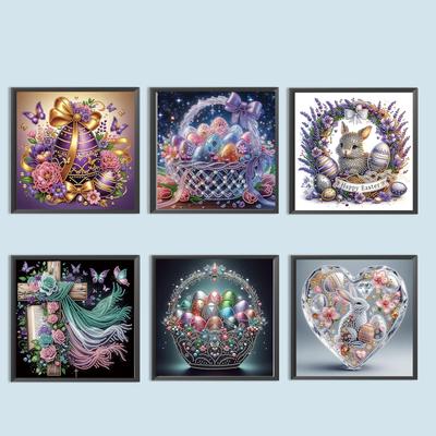 Easter Special Shaped 5D DIY Partial Drill Diamond Painting Kits for Adults Home Wall Decor Diamond Dots Paintings 11.81x11.81in