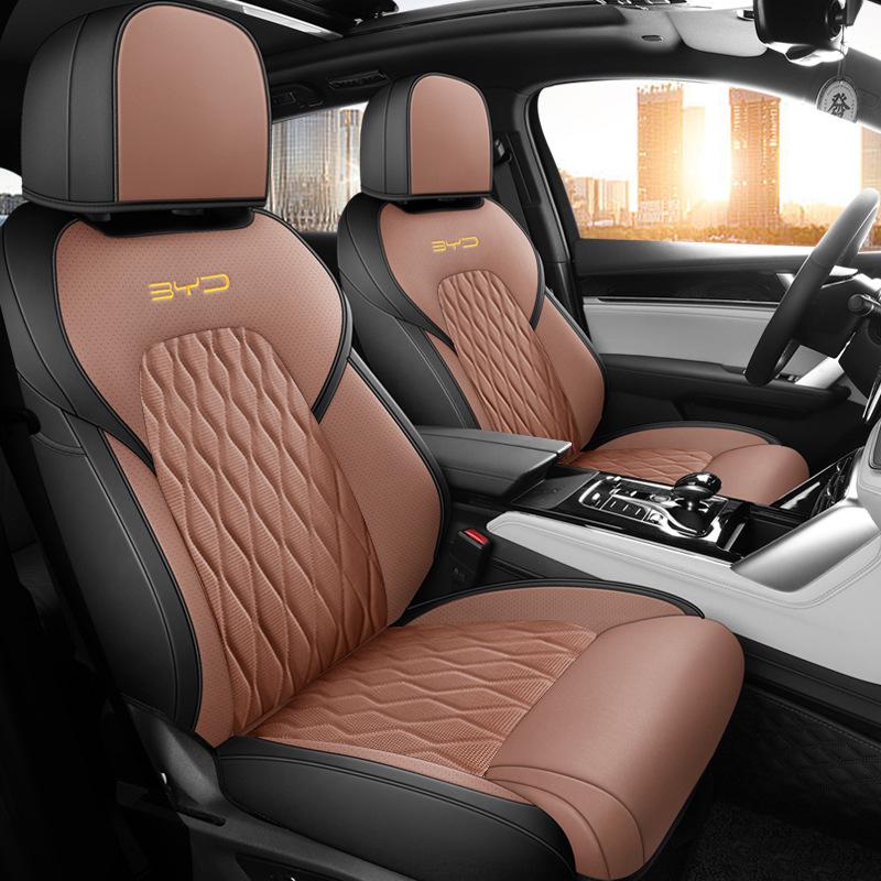 BYD Tang Car Seat Cushion: Perforated Leather, Fits 5/6/7-Seat Models, All-Season Use