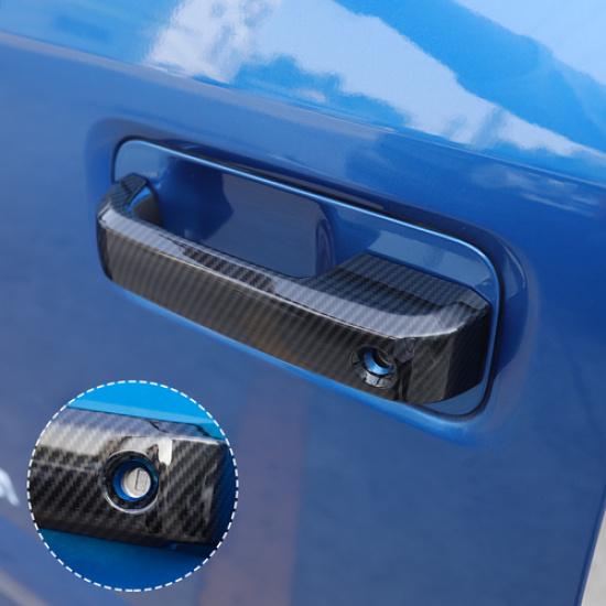4pcs Exterior Door Handle Cover Trim Decor for Ford F150 2015- Carbon Fiber