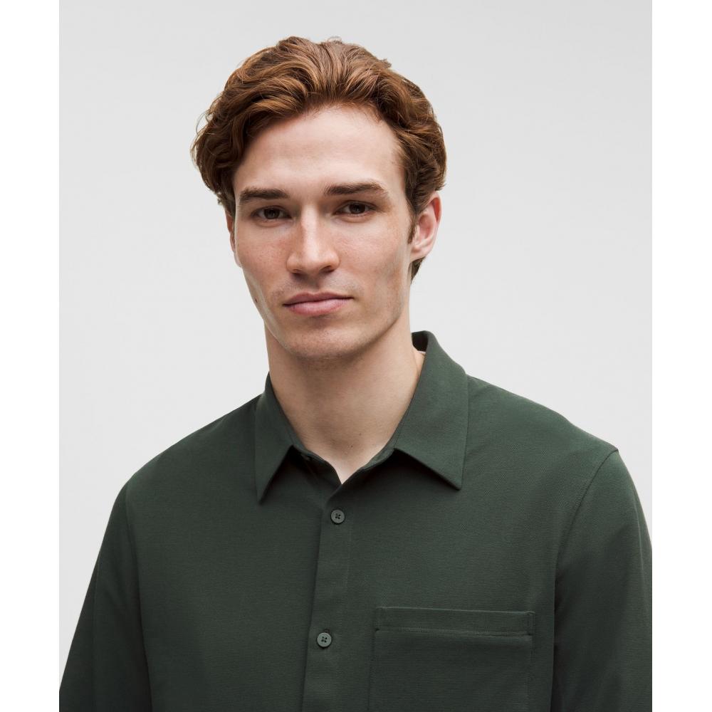 Lululemon Commission Long Sleeve Shirt  Pocket Rainforest Green