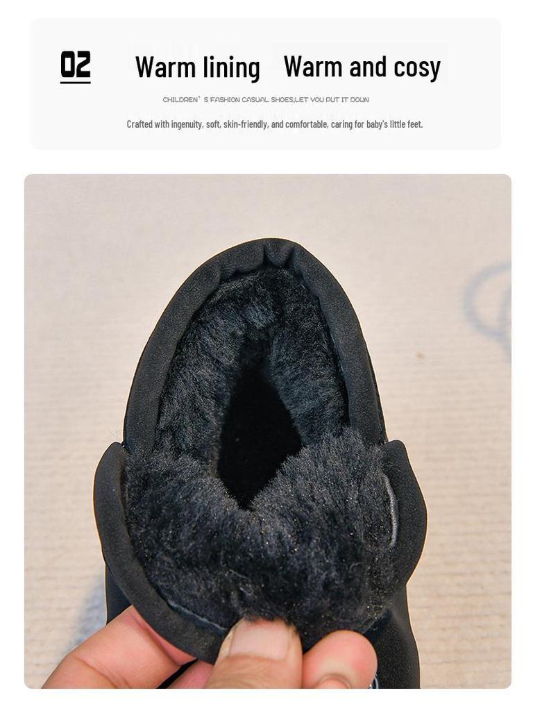 2025 Winter New Cotton Snow Boots: Thick, Warm, Anti-Slip for Kids