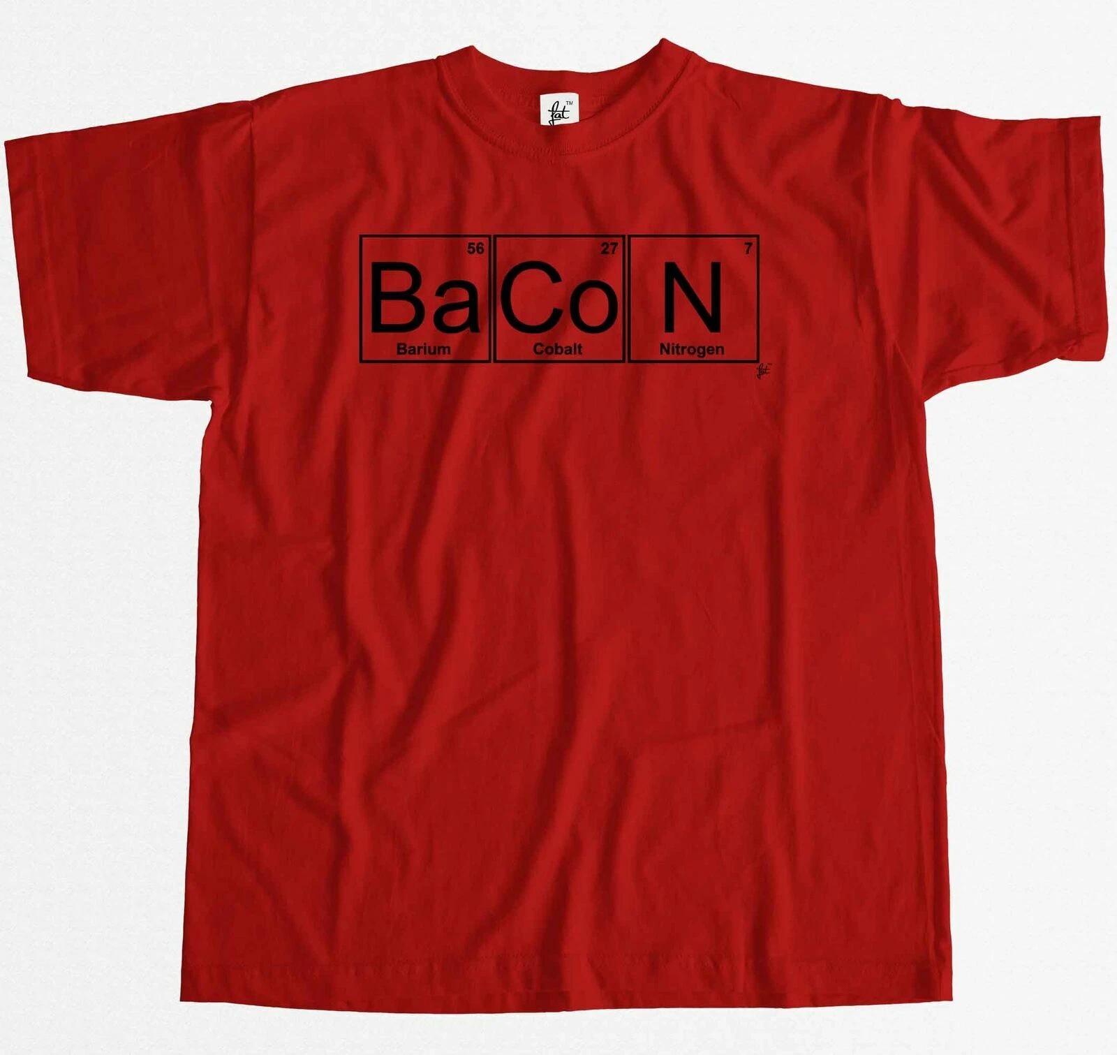 Periodic Table - Chemistry Of Bacon Geek Chemistry Mens T-Shirt L