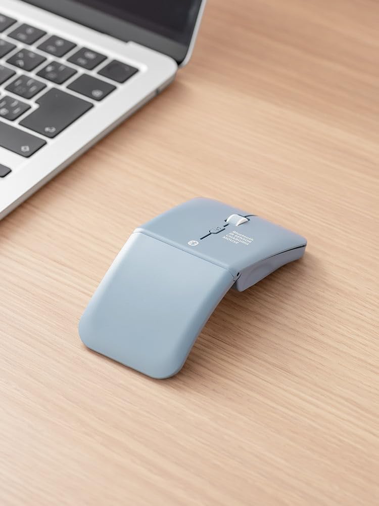 E-Supply Wireless Mouse, Bluetooth, USB-C Charging, Slim, Quiet, Energy-Saving, Connects 3 Devices Simultaneously, Portable, Matte Material, Includes