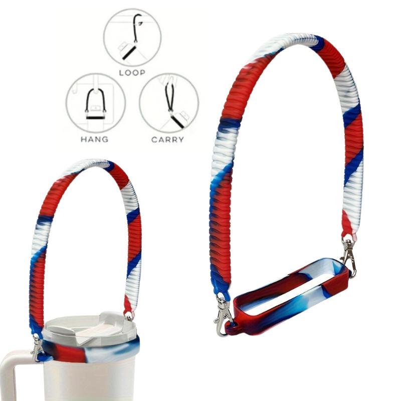 Gradient Color Water Bottle Handle Sling Strap Soft Silicone Water Cup Hanging Rope Sleeve For Most 8-40Oz Bottles Accessories