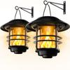 LED Solar Wall Lamp Outdoor Flickering Flames Solar Sconce Lights IP65 Waterproof Hanging Lamps For Garden Yard Decor Lighting