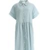 Shop   Women S Collar Neck Button Open Pocket Stripe Long dreSS Indie Pink Rc Wr