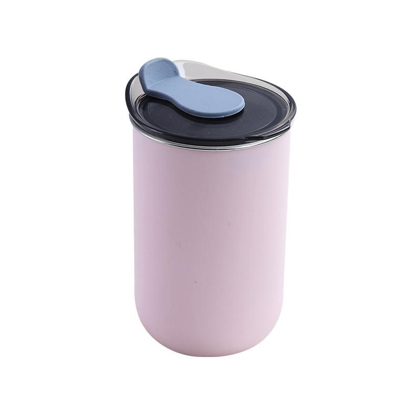 Stainless Steel Coffee Cup 300ML Mug with Lid Simple Insulated Coffee Mug Thermal Bottle Heat-resistant Thermos Mug Drinkware