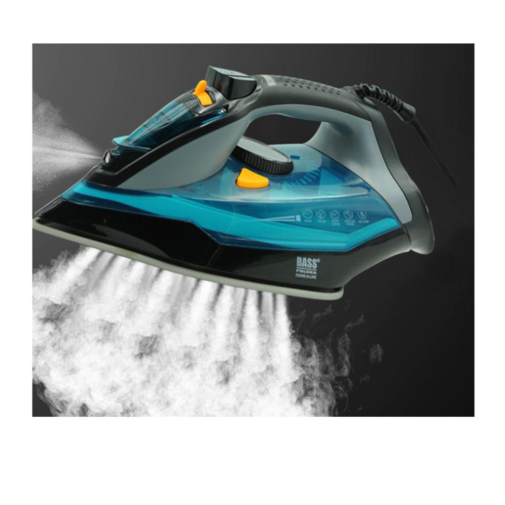 Hand-Held Steam Iron With Ceramic Soleplate, Gray-Blue