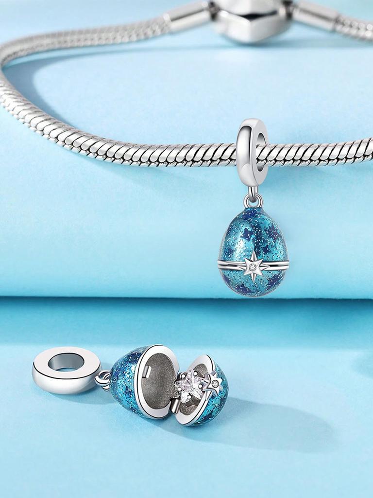 Charms Plata Easter Bunny Eggs Beads Charm Copper Plated Fit Charms Copperoriginal Bracelet For Jewelry Making Diy Charm