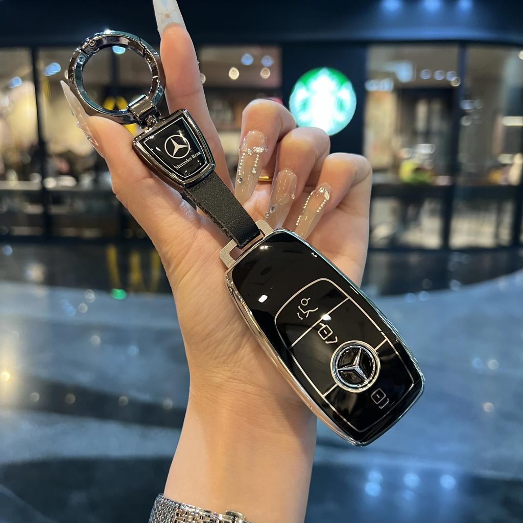 Car Key Case Cover Protection Shell for Mercedes Benz A C E S G Class GLC CLE CLA W177 W205 W213 W222 X167 AMG Accessories QU3