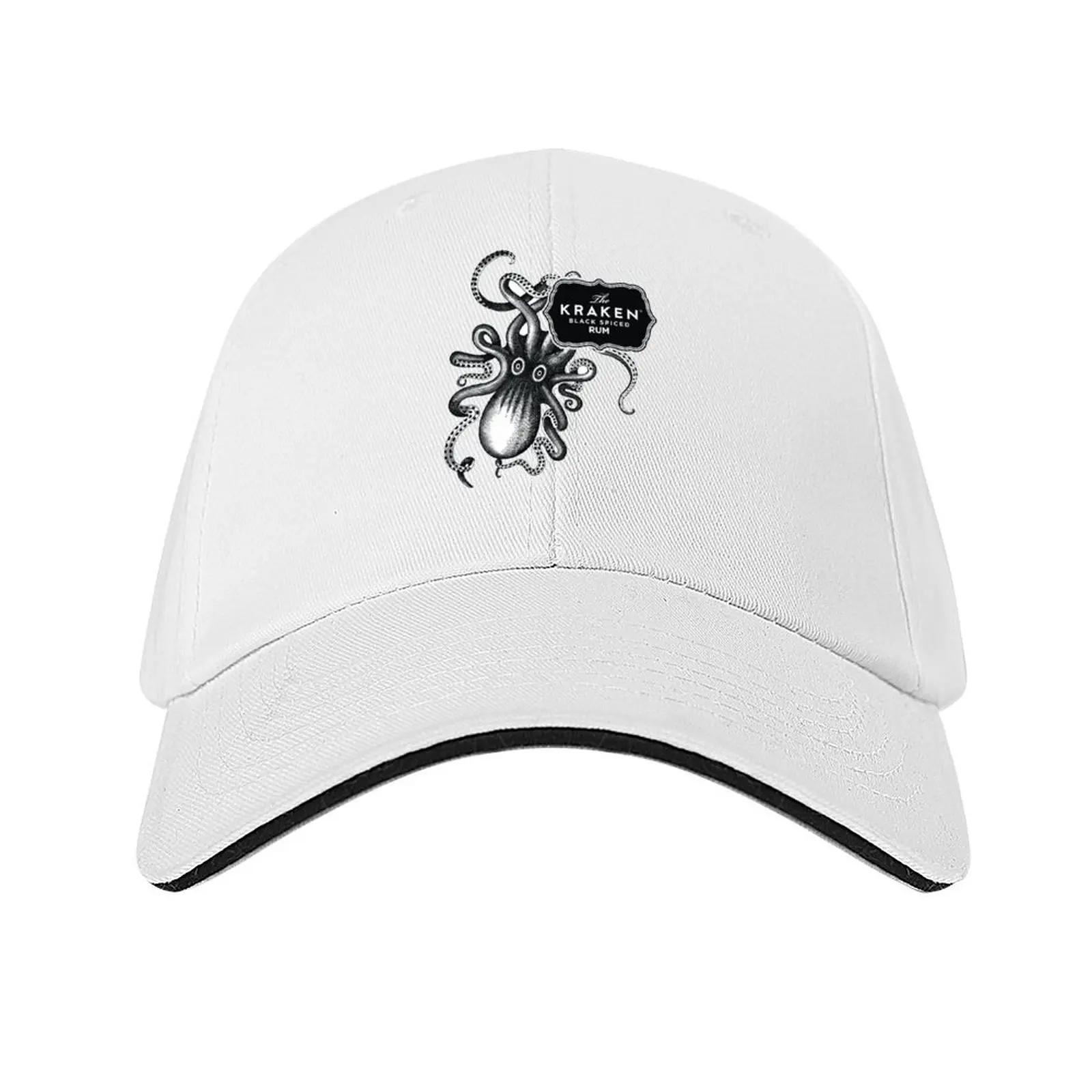 Kraken Rum Classic Baseball Cap Wild Ball Hat New In Hat Hat Beach Rave Men Golf Wear Women s белый