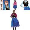 Enchanting Princess Anna Fancy Dress With Detachable Cape For Girls' Cosplay Adventures