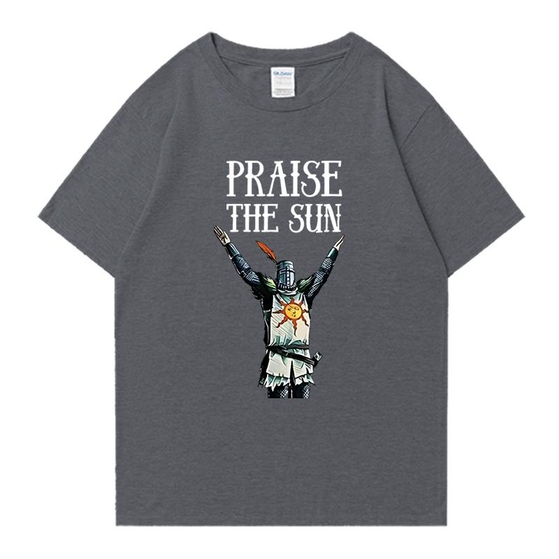 Hot Sale Dark Soul Streetwear Oversized Tee Shirt Summer 100% Cotton Short Sleeve Men Women Crew Neck T-shirt Unisex Clothing