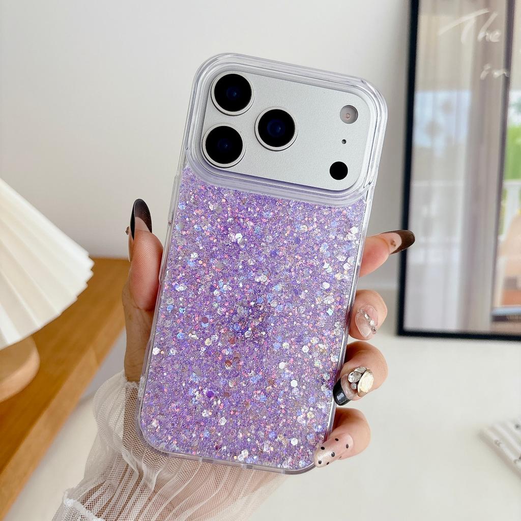 Luxury Bling Glitter Sequins Phone Cases For iPhone 17 Air 16 15 14 13 12 11 Pro Max Plus Soft Silicone Shiny Drop Glue Cover