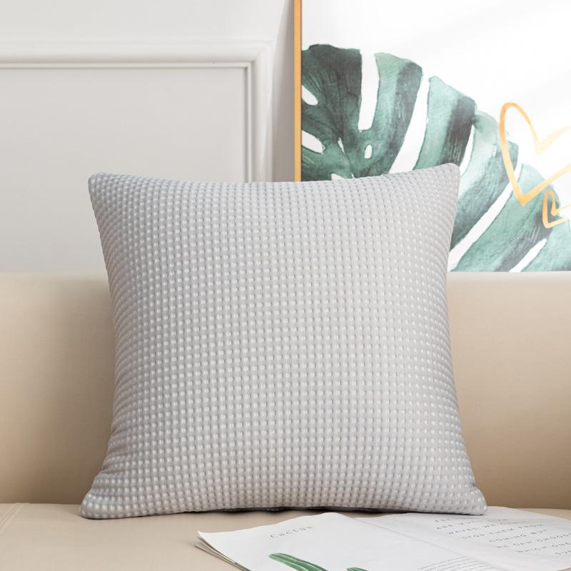 1pcs Creative Ice Silk Pillow Cover Solid Color Diamond Pattern Cushion Cover Home Sofa Decorative Pillowcase 45x45cm