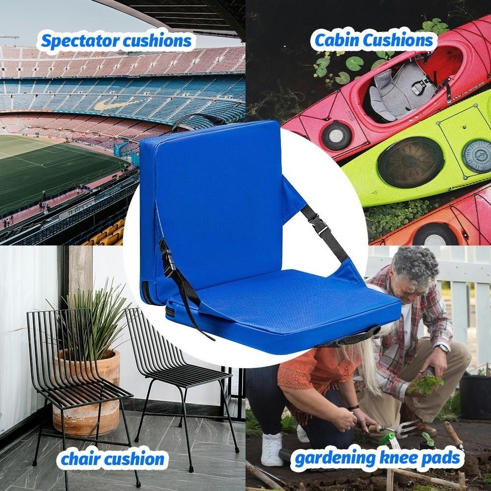 Soft Sponge Cushion Foldable Camping Chair Thick Cotton Backrest Seat Mat  Cabins Use