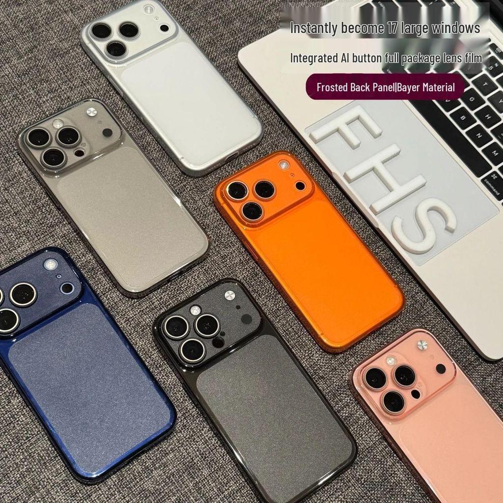 Ultra cienkie etui Bayer iP16 Pro z dużą szybką i folią na obiektyw dla Apple 14/15/12/13