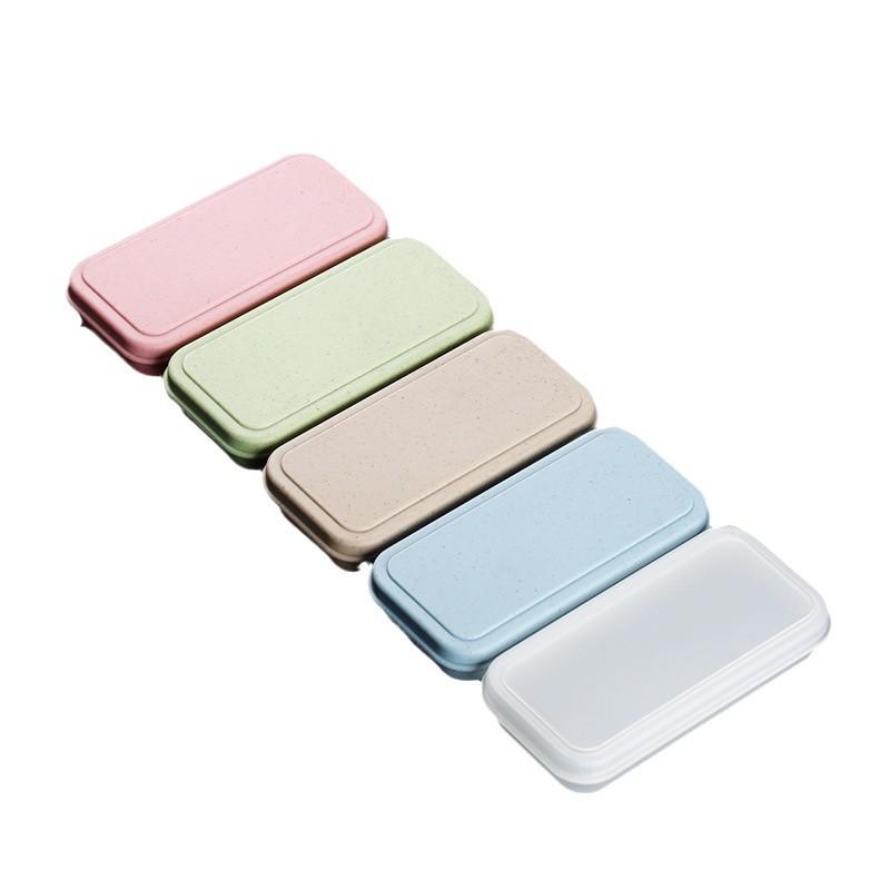 PP plastic short portable tableware box multi-color product box trinket storage box foldable tableware box