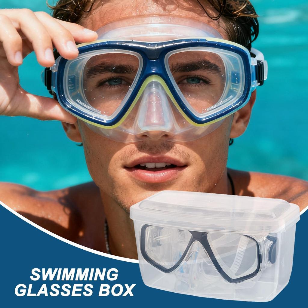Dive Glasses Box Dustproof Portable Protective Container Dive Glasses Organizer Travel Case For Snorkelers Swimmers Coaches