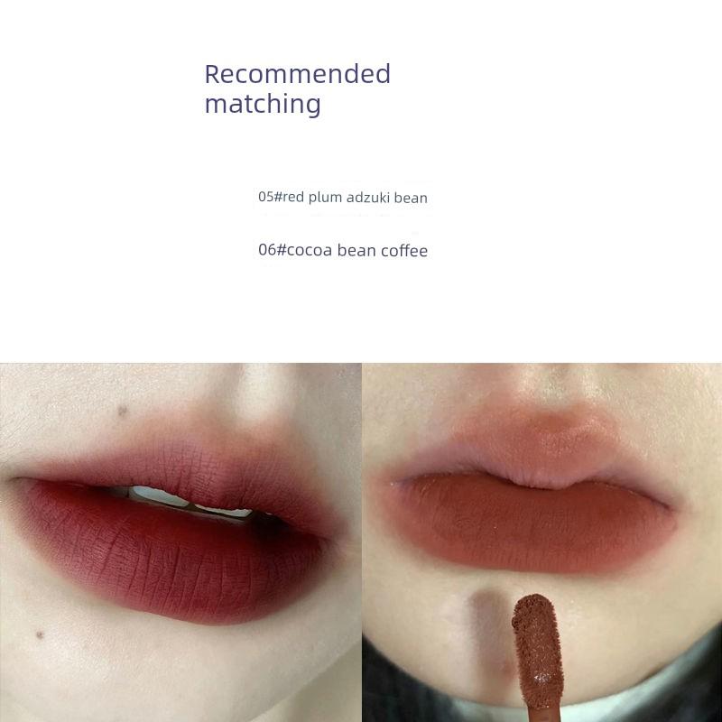 Pure Desire Cold Boiled Water Peach Color! Fake Plain Face Tender Lip Mud Matte Velvet Waterproof Colorfast White Lipstick