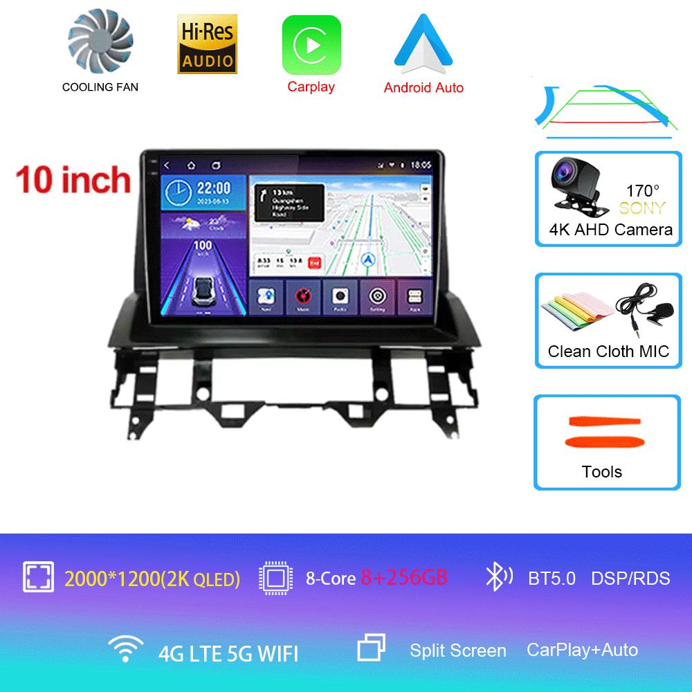 10 Inch For Mazda 6 2007 2003 2004 2005 2006 2002 - 2015 Multimedia Car DVD Player Navigation GPS Radio Wifi BT 4G LTE 128G Andr