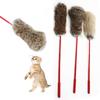 Cat Teaser Stick Plush Artificial Rabbit Hairs Interactive Pet Toys Funny Cat Supplies Pet Toys