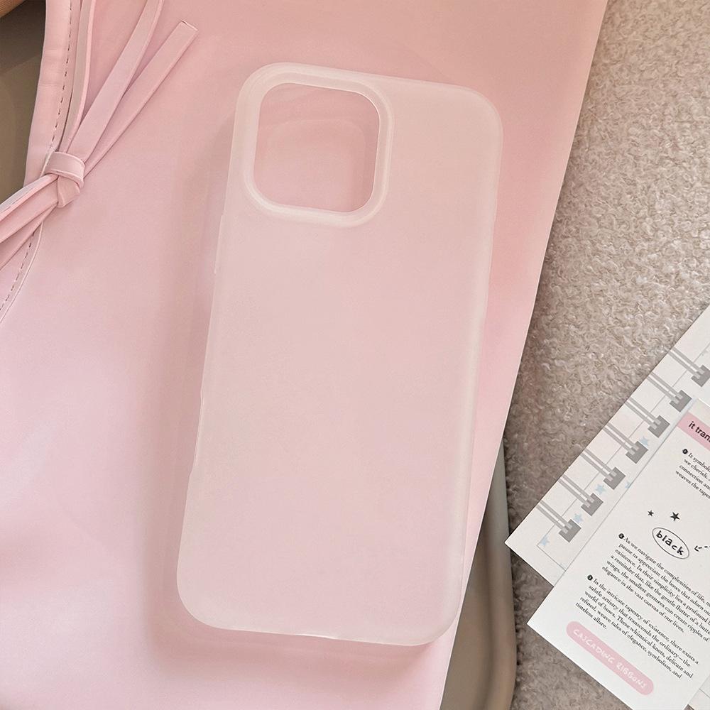 

Clear Feeling Suitable for Apple 16 Mobile Phone Case 17pro Max Korean Solid Color Iphone14 Matte 13 Soft Case 17promax