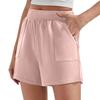 Women's Loose Fit Casual Athletic Shorts Elastic Waistband Side Pockets Lightweight Breathable Fabric Suitable for Outdoor Activities