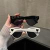 Luxurious Cat Eye Sunglasses Women Round Vintage Brand Designer Heart Style Sun Glasses Men Shades Female Eyewear