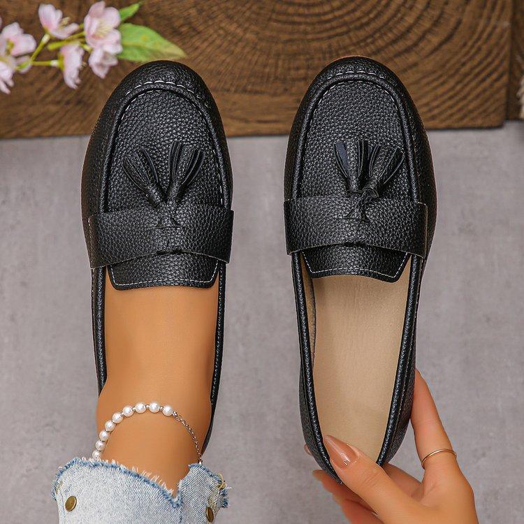 

Обувь Больших Размеров для Женщин 36-43 Осенняя Мода Круглый Носок Слипоны Платформа Танкетка Нескользящая Обувь на Плоской Подошве Повседневная Zapatos De Mujer 2026 36 чёрный