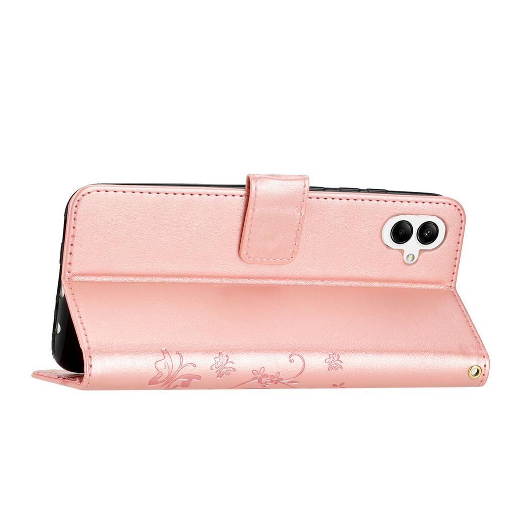 For Samsung Galaxy A06 4G Case PU Leather Phone Wallet Cover with Strap