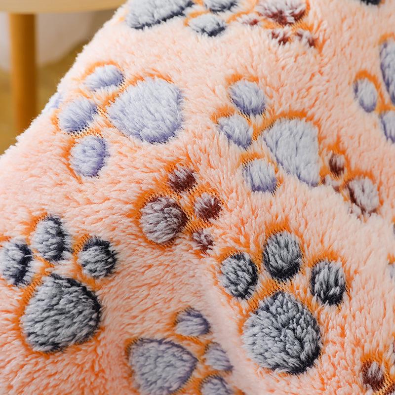 Flannel Sherpa Thickened Double-Layer Pet Blanket and Dog Bed Mat