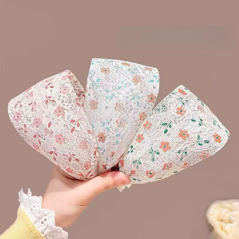 Summer Flowers Wide Edge Headband Women's 2025 New Hairhoop Versatile Hairaccessories Face Washing Pressure Hair Bands for Women