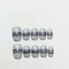 Handmade Cat Eye Short Square Oval Press On Nails With Bowknot Pearl Diamond Flower Star Decor Detachable Full Cover