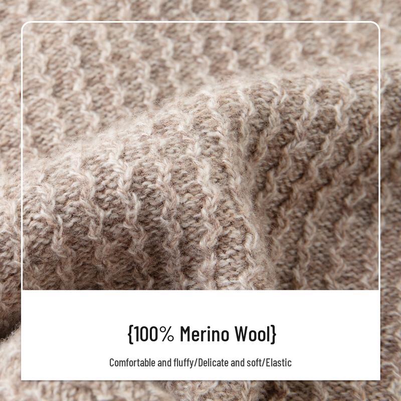 TUHUANG Women's Elegant Thick Pure Wool Lapel Cardigan