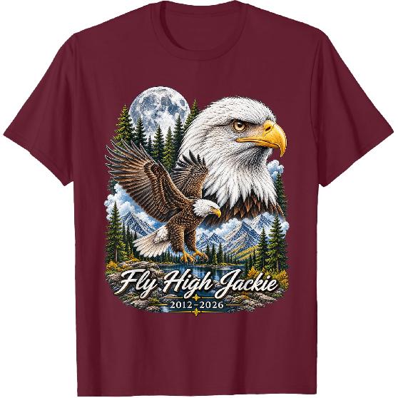 Fly High Jackie, Jackie and Shadow Bald Eagle for Men Women T-Shirt